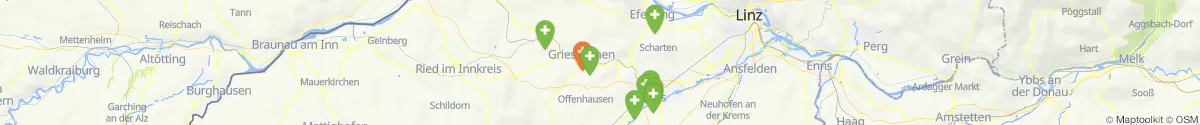 Kartenansicht für Apotheken-Notdienste in der Nähe von Pollham (Grieskirchen, Oberösterreich)